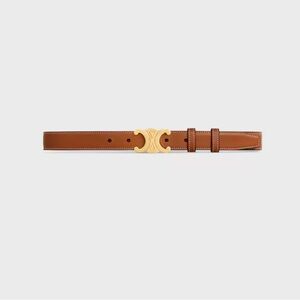 Celine TRIOMPHE Medium 25MM Tan Leather Belt